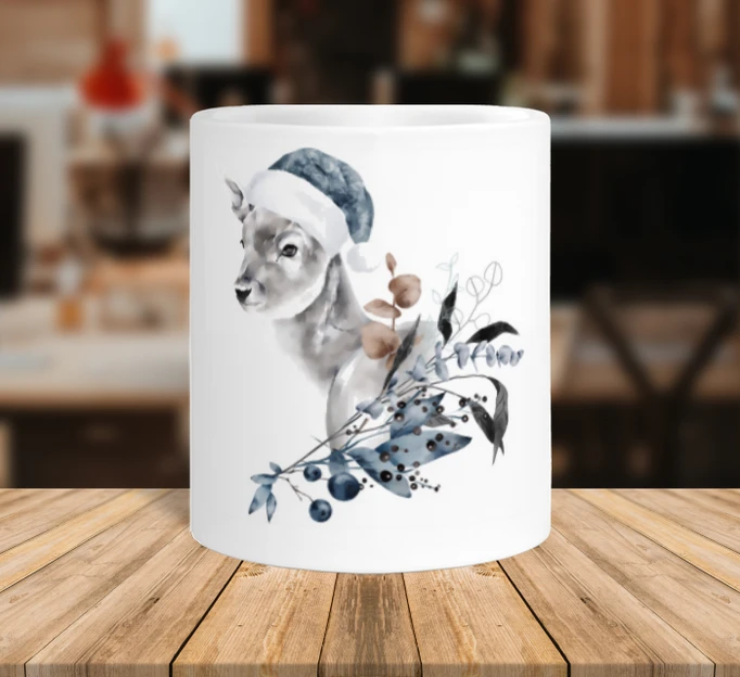 Noël Bébé Renne Aquarelle Animal – Image 2