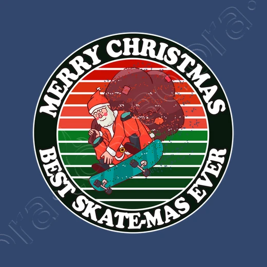 Noël Skateboard Santa