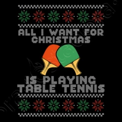 Pagaie De Tennis De Table De Noël