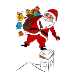 Père Noël Avec Des Cadeaux