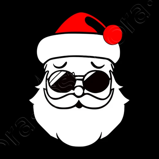 Père Noël Avec Des Lunettes De Soleil
