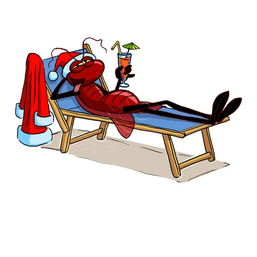 Père Noël Cucaracha Après Noël