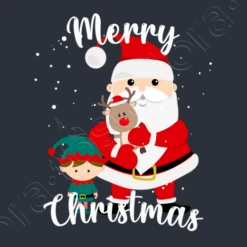 Père Noël Elfi Et Mini Rudolph