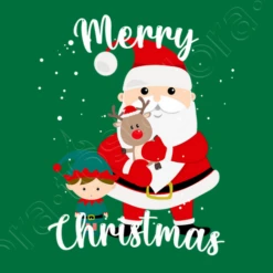 Père Noël Elfi Et Mini Rudolph