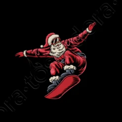 Père Noël En Snowboard