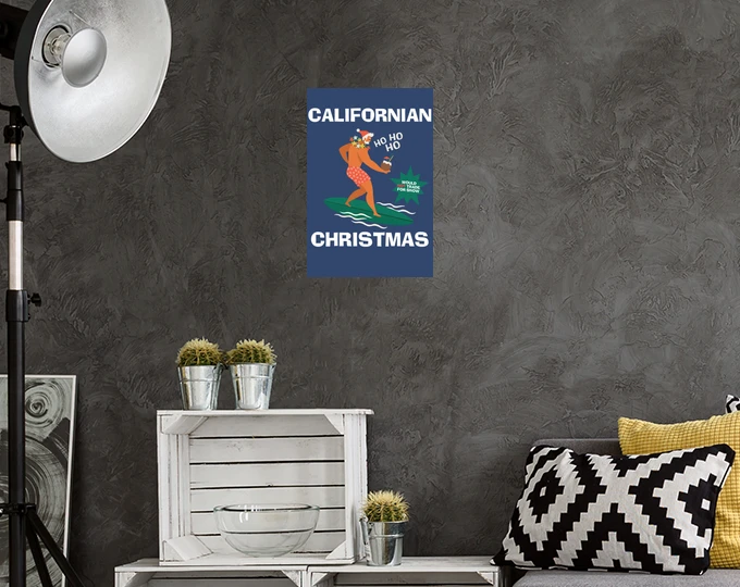 Père Noël Surfeur De Noël Californien – Image 3