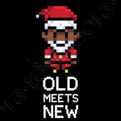 Pixel Père Noël Figure Vieux Rencontre