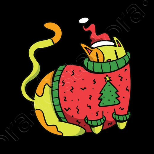 Pull De Noël Chat