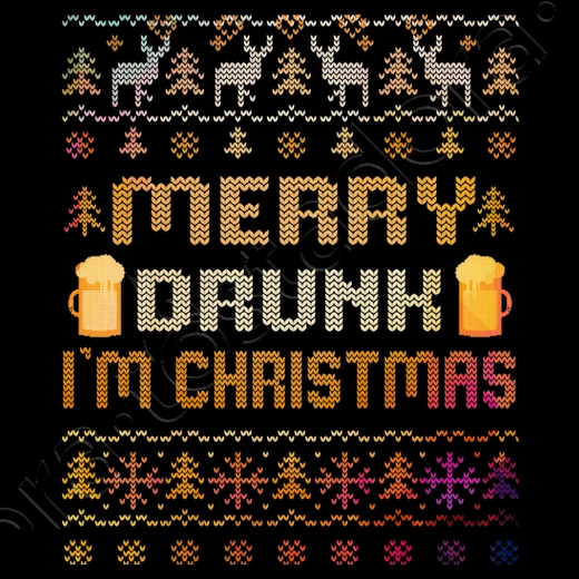 Pull De Noël Laid Joyeux Ivre – Image 4